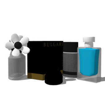 现代香水组合su模型