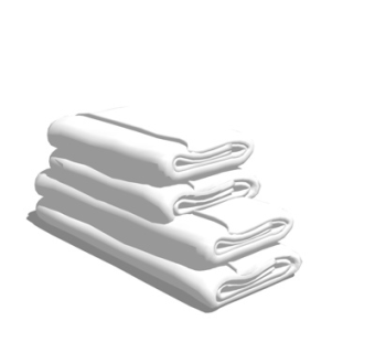 现代浴巾组合su模型