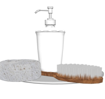 现代刷子洗手液su模型