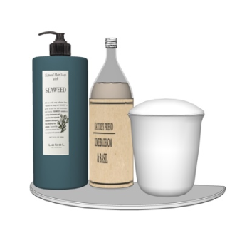 现代沐浴露洗发水su模型