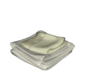 现代毛巾浴巾su模型