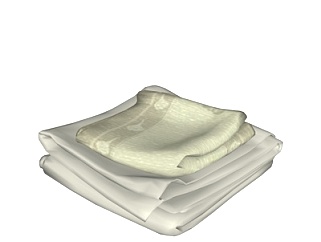 现代<em>毛巾</em>浴巾su模型