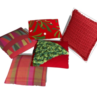 现代几何抱枕su模型