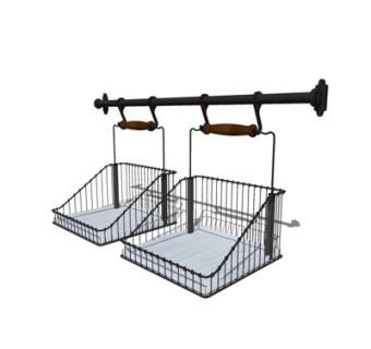 欧式铁艺卫浴架su模型