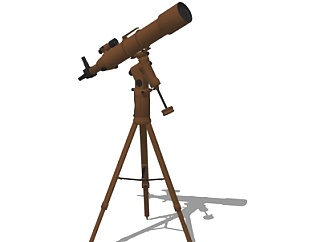 现代望远镜su模型