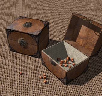 欧式实木储物柜su模型