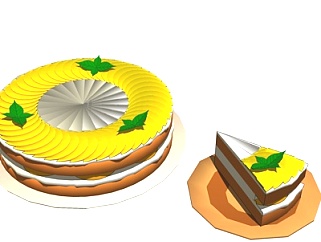 现代生日<em>蛋糕</em>su模型