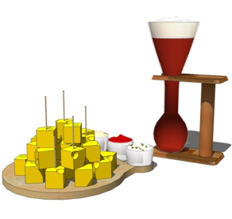 现代甜品食物su模型