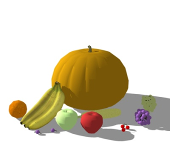现代水果组合su模型