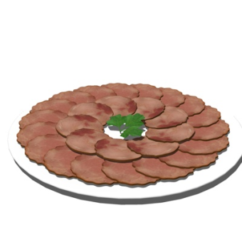现代肉食食品su模型