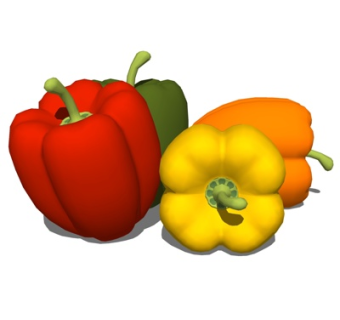 现代灯笼椒su模型