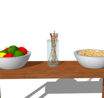 现代水果食品su模型