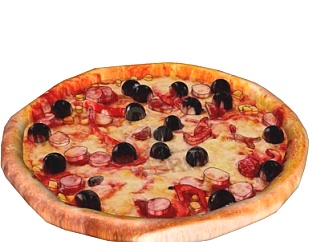 现代披萨<em>食品</em>su模型