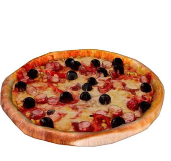 现代披萨食品su模型