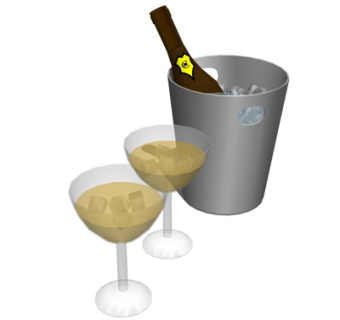 现代酒水饮料su模型