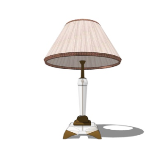 简欧台灯su模型