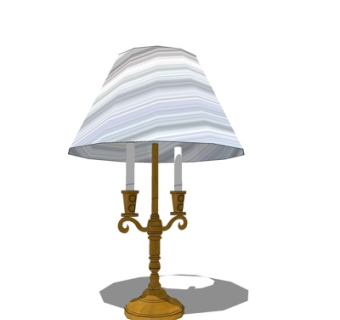 简欧台灯su模型