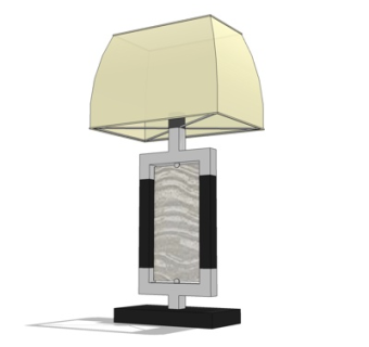 现代台灯su模型