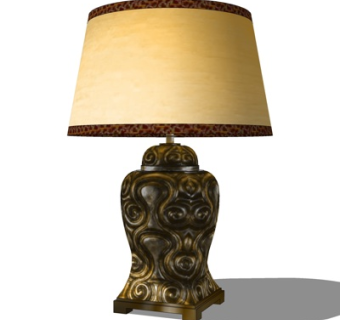 简欧台灯su模型