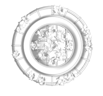 简欧石膏雕花su模型