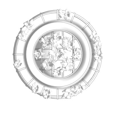 简欧石膏雕花su模型