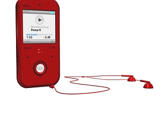 现代MP3<em>音乐</em>播放器su模型