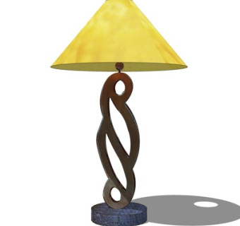 新中式台灯su模型