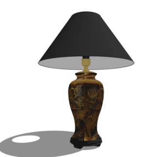 简欧台灯su模型