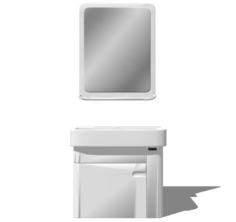 现代陶瓷洗手台su模型