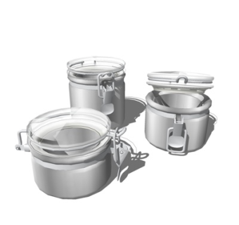 现代糖罐调料罐su模型