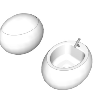 现代陶瓷汤罐su模型