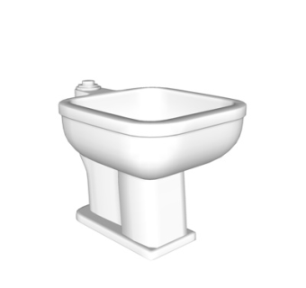 现代陶瓷洗手台su模型