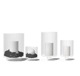 现代烛台灯组合su模型