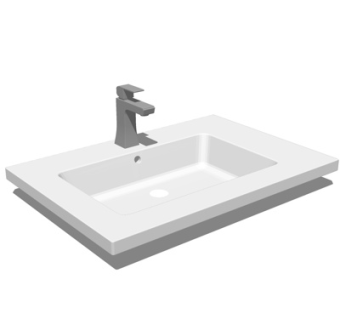 现代陶瓷洗手台su模型