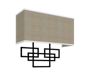 新中式金属壁灯su模型