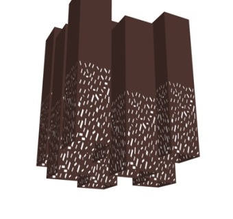 新中式壁灯组合su模型