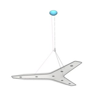 现代剪刀儿童灯su模型