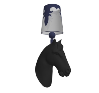 现代马头壁灯su模型