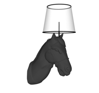 现代马头壁灯su模型