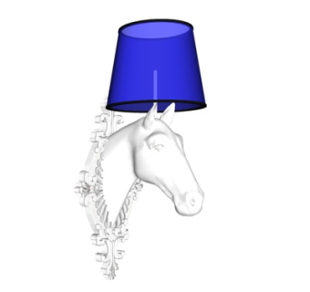 现代马头壁灯su模型