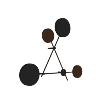 现代金属圆形壁灯su模型