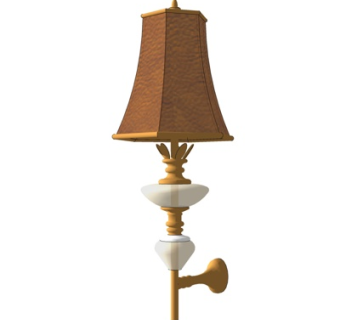 欧式金属壁灯su模型