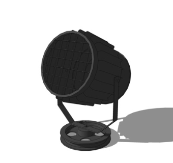 现代铁艺筒灯su模型