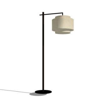 新中式金属落地灯su模型