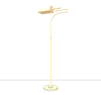 现代金属落地灯su模型