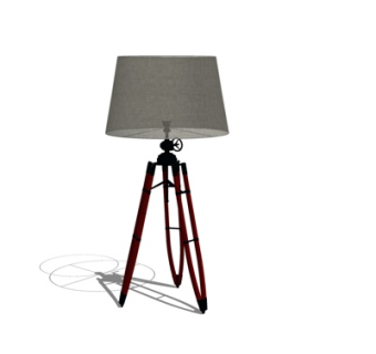 现代金属圆形落地灯su模型