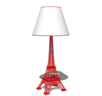 现代金字塔台灯su模型