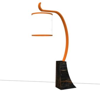 新中式大理石台灯su模型