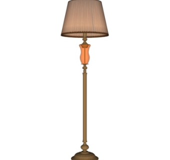 欧式金属落地灯su模型