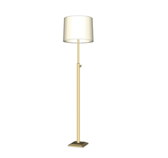 现代金属落地灯su模型